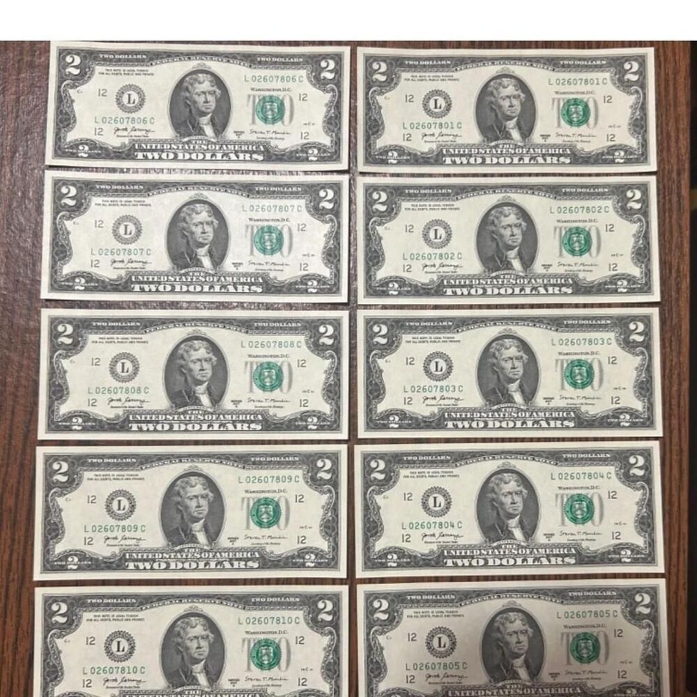 2017A San Francisco $2 Bills Lot of 10...